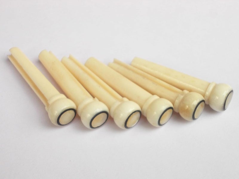 Musical String 6 pcs (1 set) Real Bone Acoustic Guitar Bridge Pins High Quality - Image 5